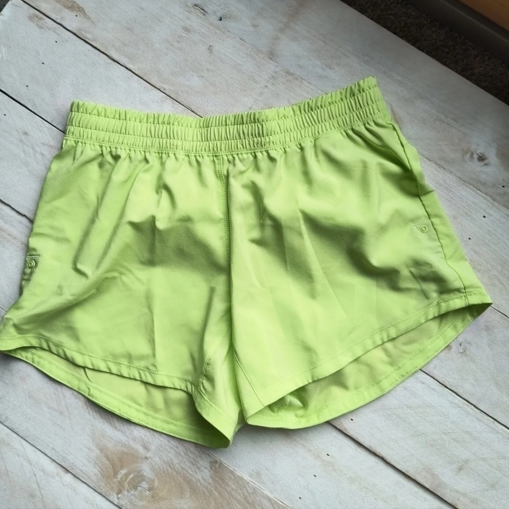 Adidas Neon Yellow Pacer Snap Woven Training Shorts Women's Size Small NWT